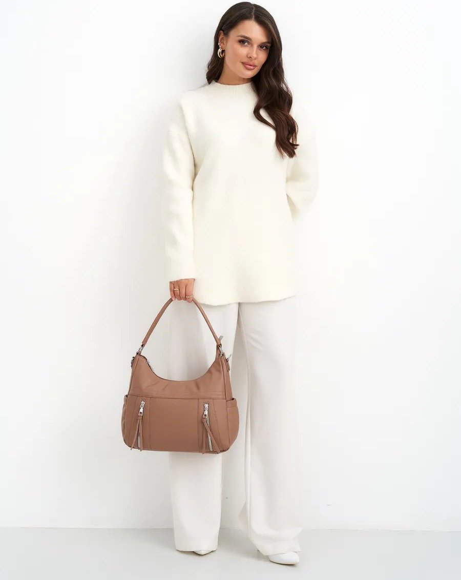 Сумка шоппер ICONIC BAGS экокожа бежевый купить,NaN
