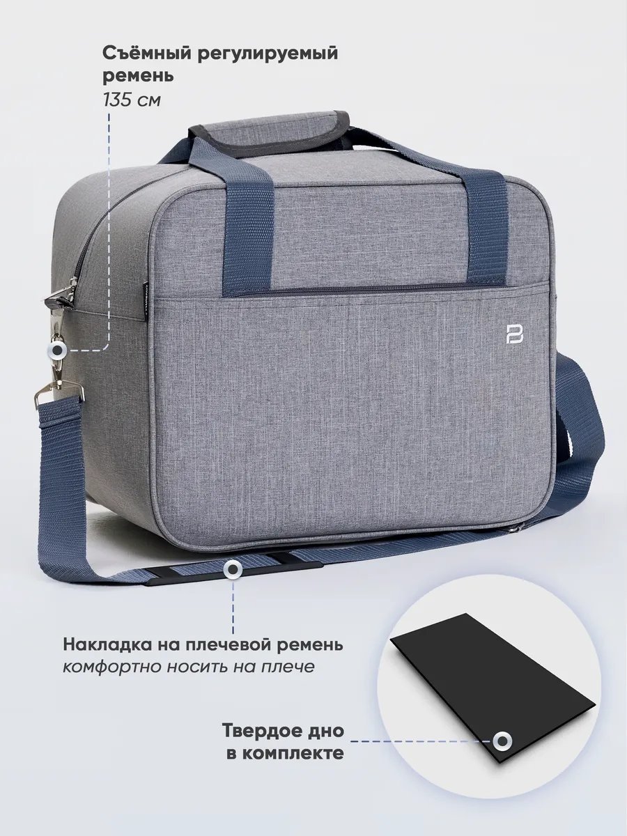 Мини-сумка Pobedabags полиэстер серый купить,NaN