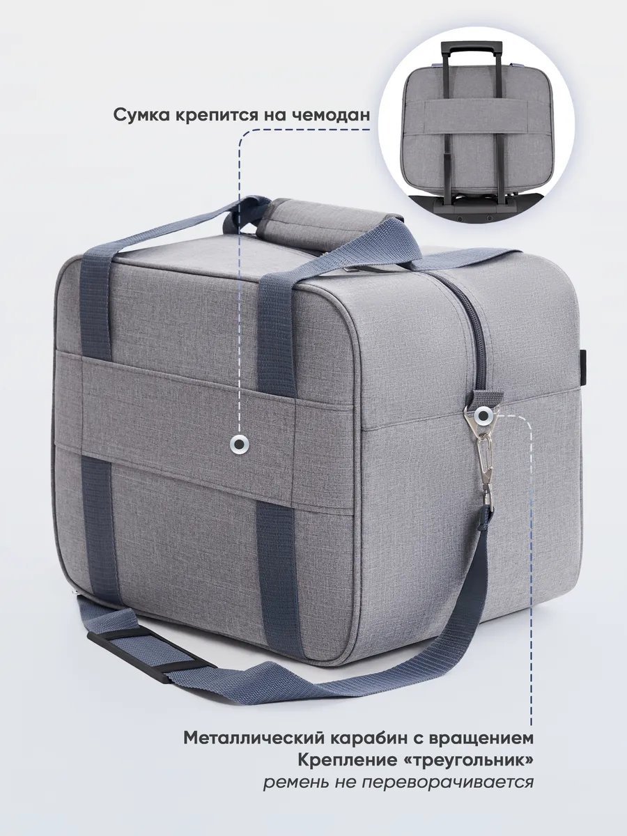 Мини-сумка Pobedabags полиэстер серый купить,NaN