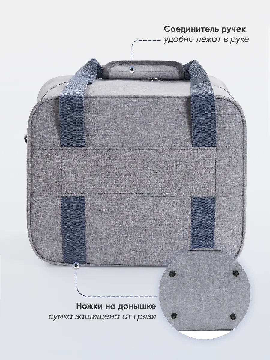 Мини-сумка Pobedabags полиэстер серый купить,NaN