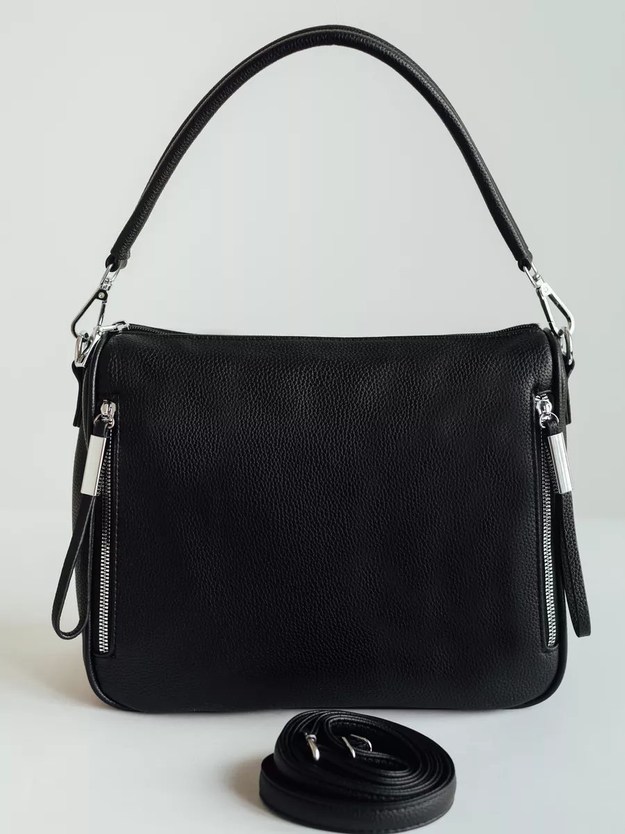 Сумка шоппер VIbags искусственная кожа черный купить,NaN