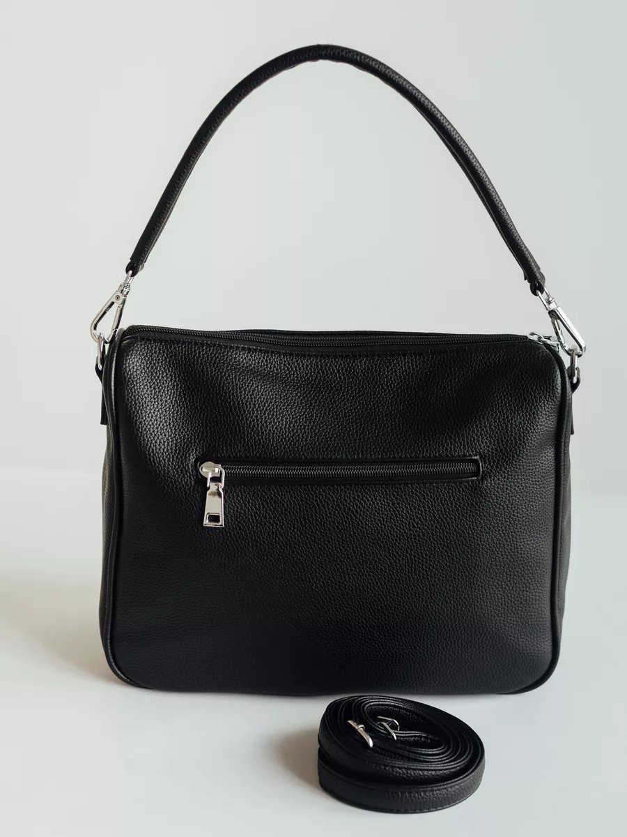Сумка шоппер VIbags искусственная кожа черный купить,NaN