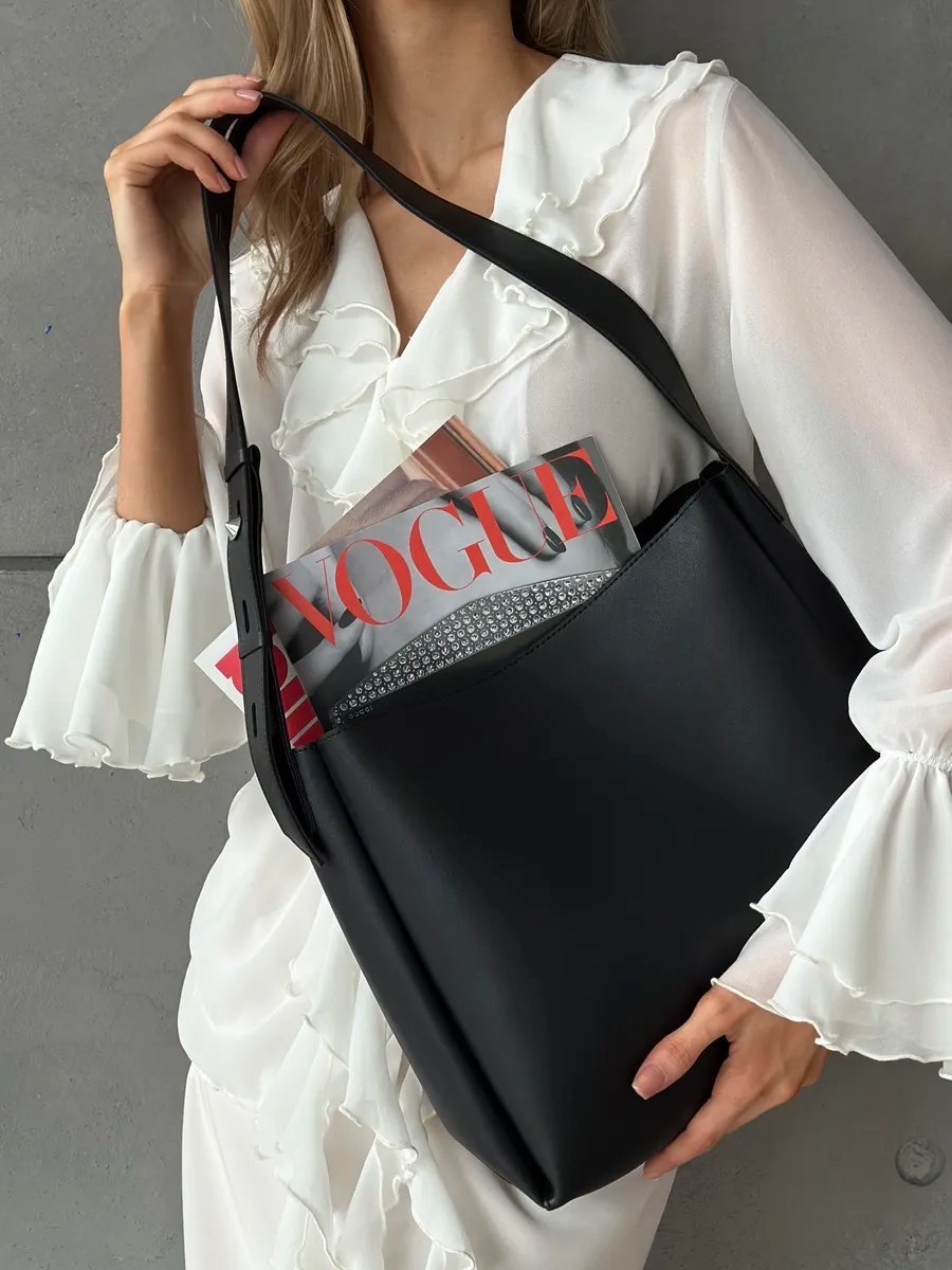 Сумка шоппер SHARK bags экокожа черный купить,NaN