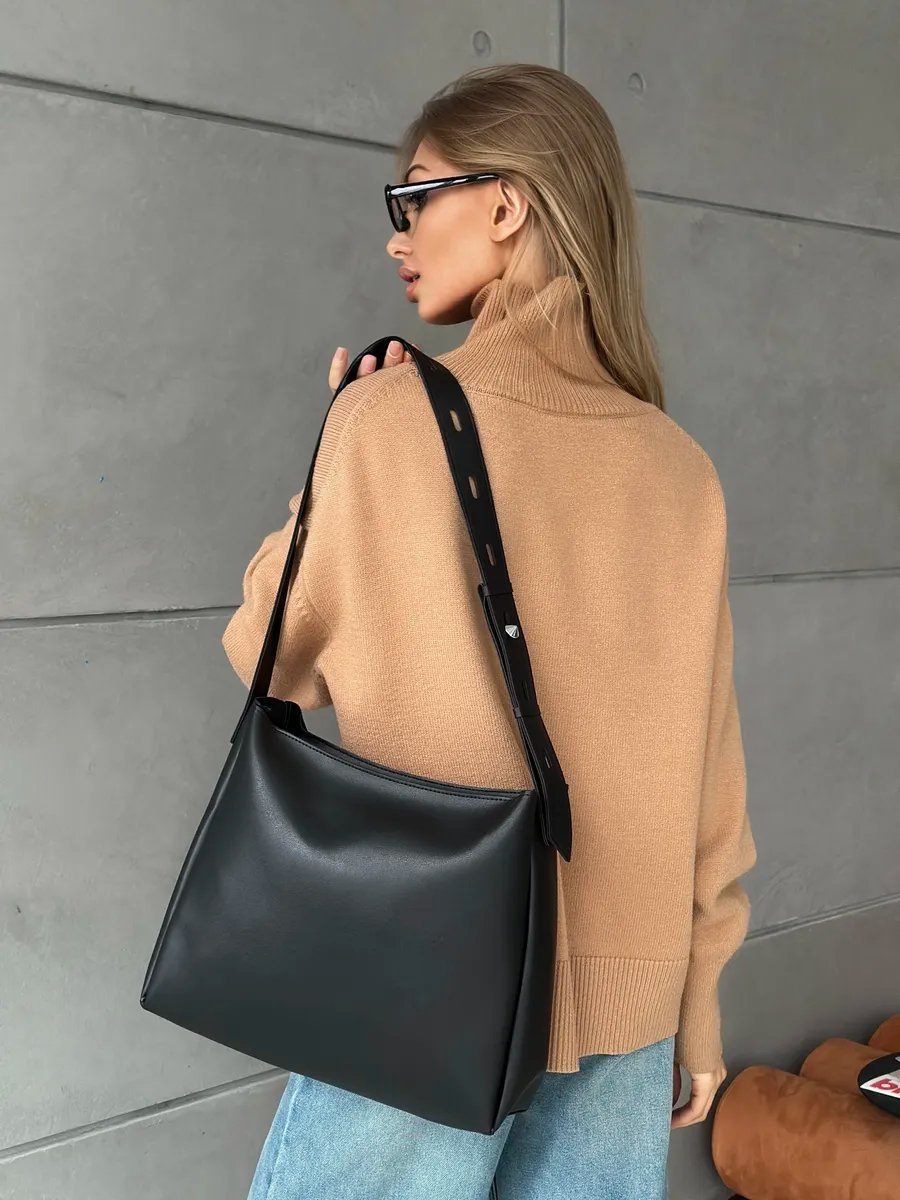 Сумка шоппер SHARK bags экокожа черный купить,NaN