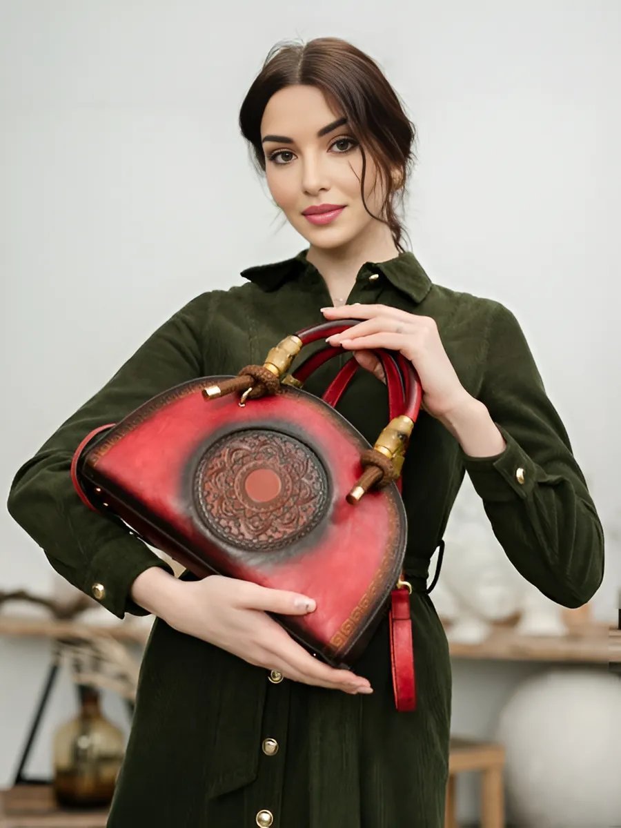 Мини-сумка Lumida натуральная кожа красный купить,95571