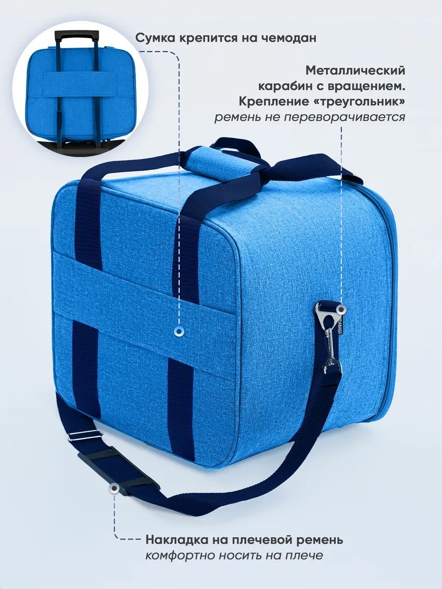 Мини-сумка Pobedabags полиэстер синий купить,NaN