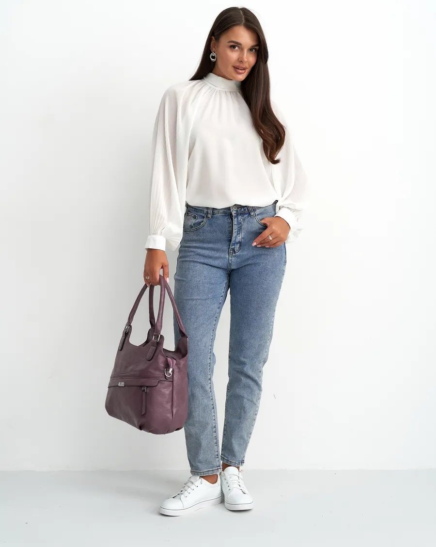 Сумка шоппер ICONIC BAGS искусственная кожа фиолетовый купить,NaN