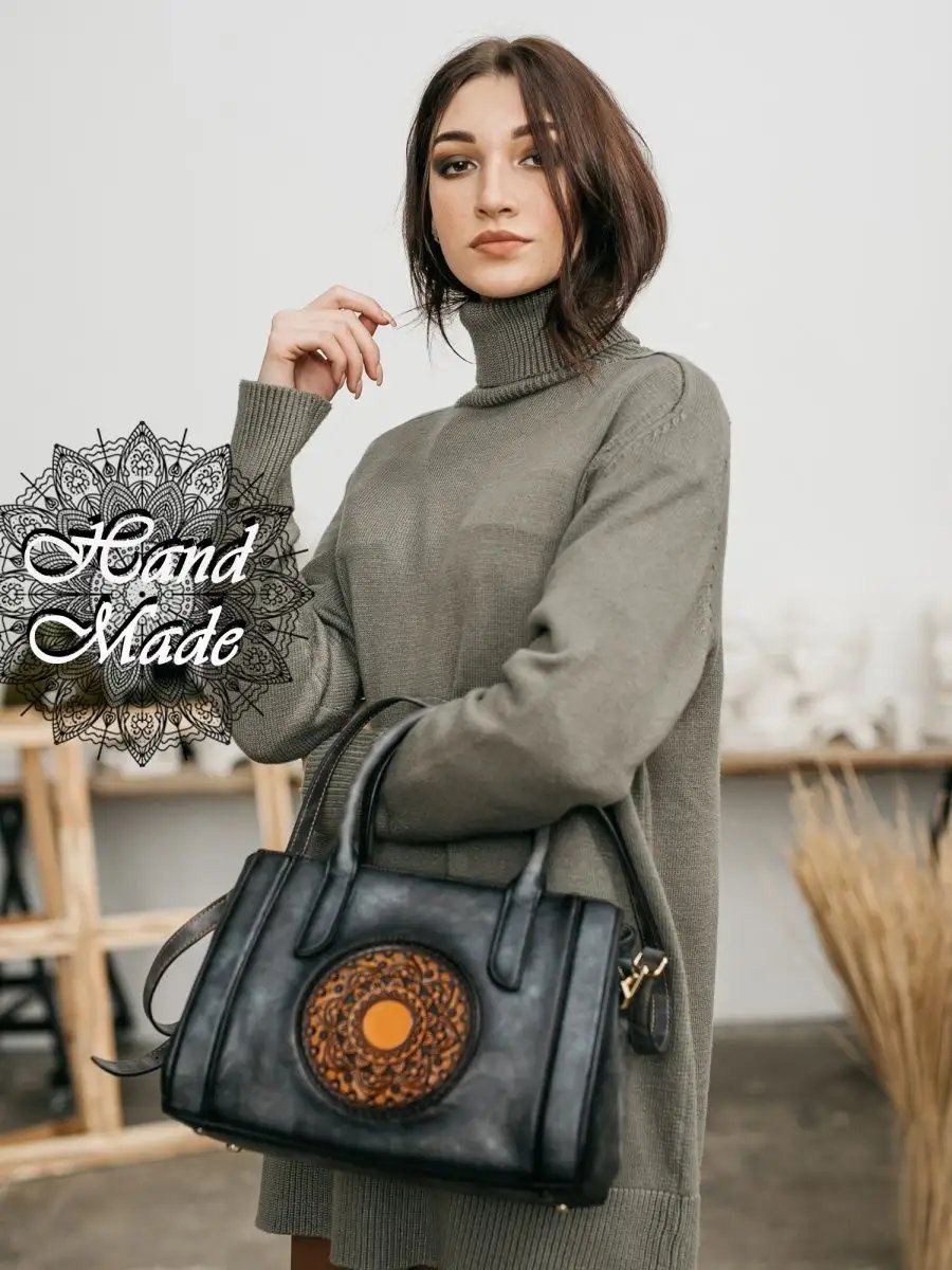 Сумка тоут Lumida натуральная кожа серый купить,NaN