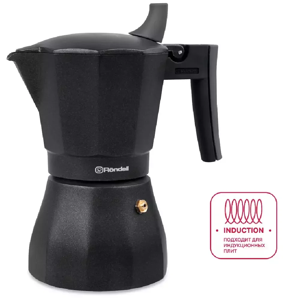 Кофеварка Rondell Kafferro Induction 1275 Black - ForteMarket Кофеварка Rondell Kafferro Induction 1275 Black купить,0
