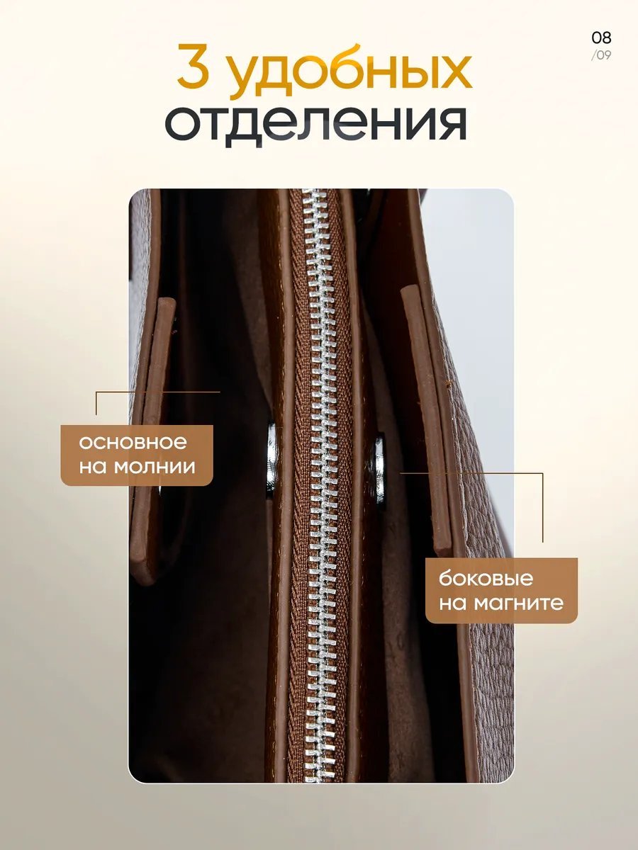 Сумка шоппер Primary Style экокожа коричневый купить,NaN