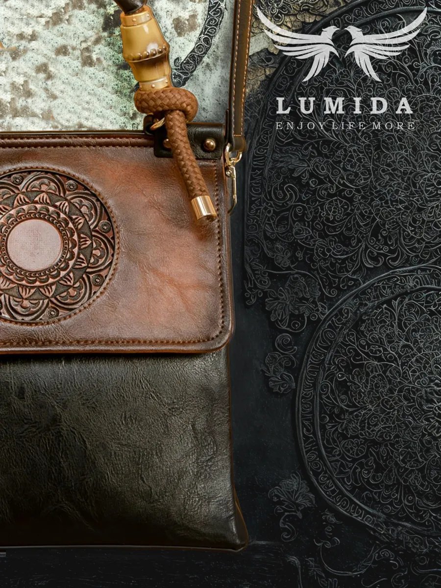 Сумка кросс-боди Lumida натуральная кожа коричневый купить,NaN