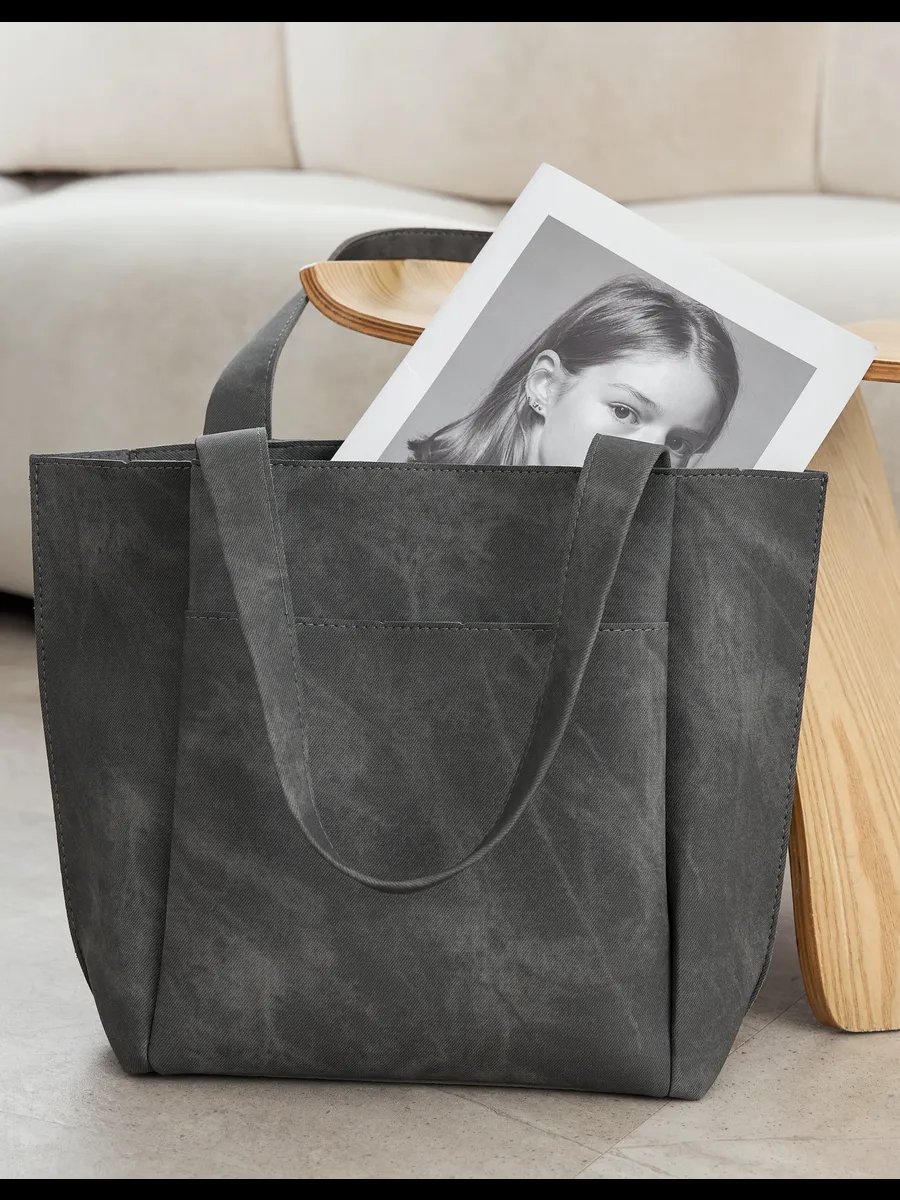 Сумка шоппер New Age Bags экокожа серый купить,NaN