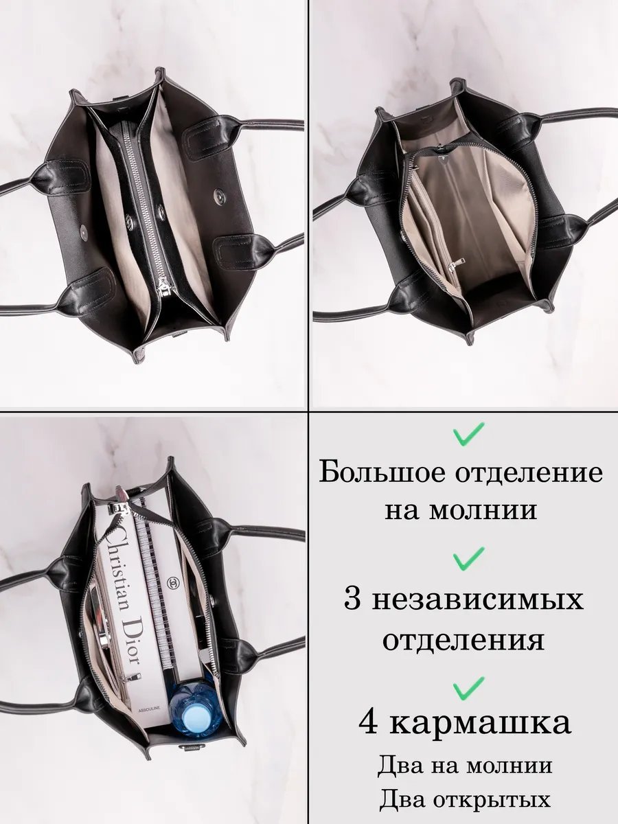 Сумка тоут KENDY экокожа черный купить,NaN