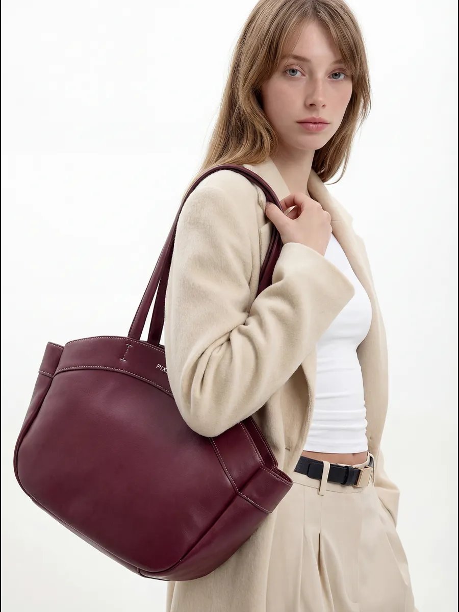 Сумка шоппер PIXI BAGS экокожа красный купить,NaN