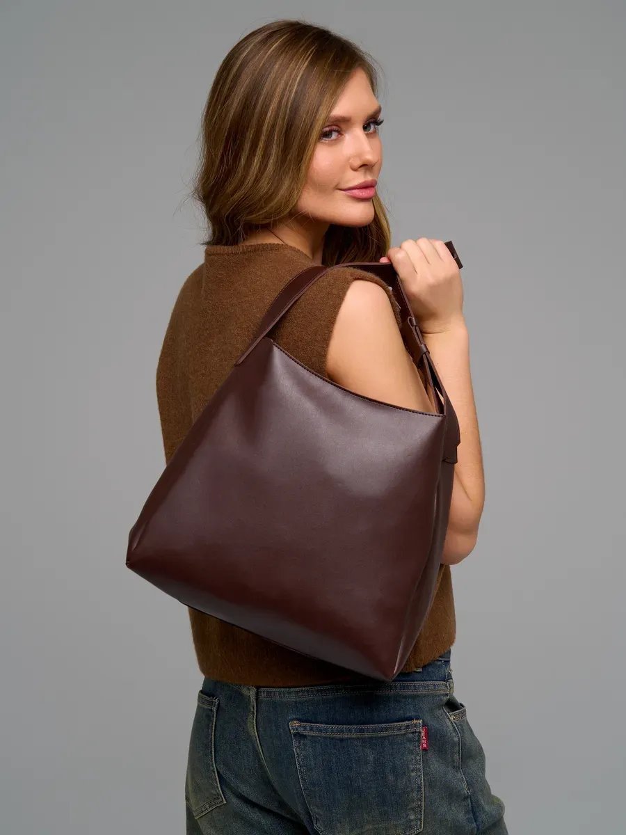 Сумка шоппер BagsPro экокожа красный купить,NaN