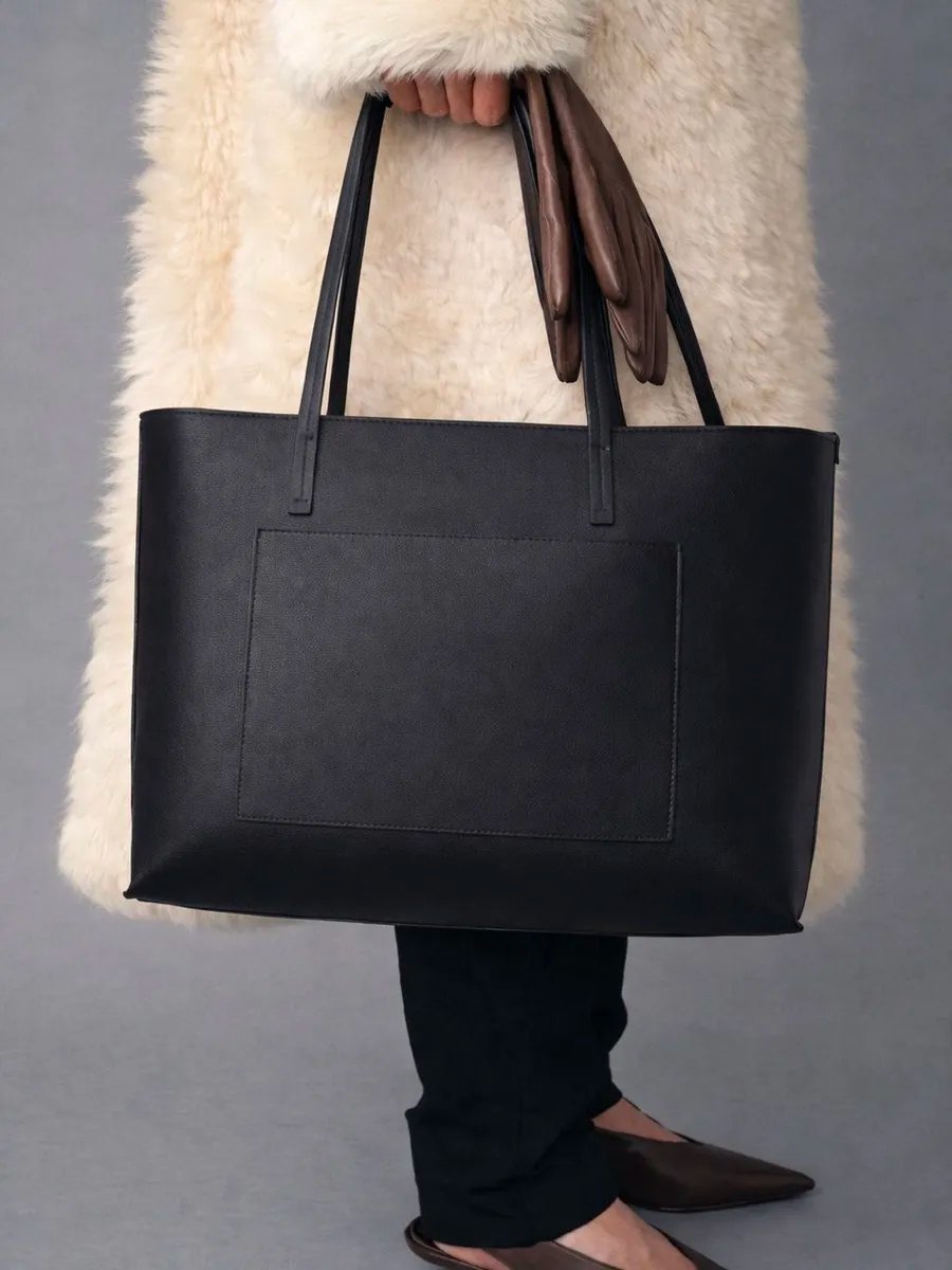 Сумка шоппер 2 BAGS BETTER экокожа черный купить,NaN