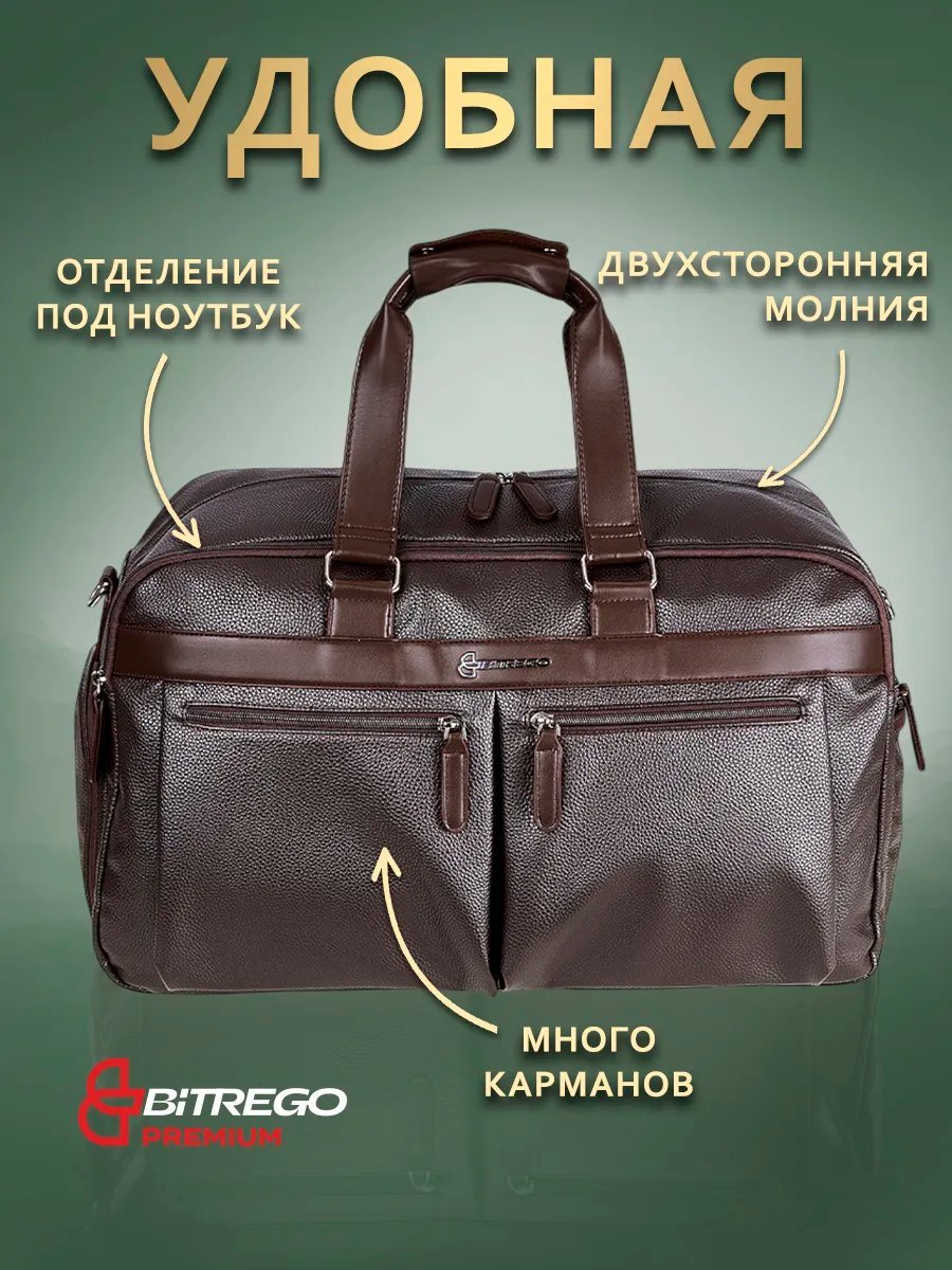 Мини-сумка BITREGO экокожа коричневый купить,NaN