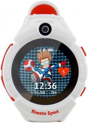 Смарт часы Aimoto Sport бело-красный купить,NaN