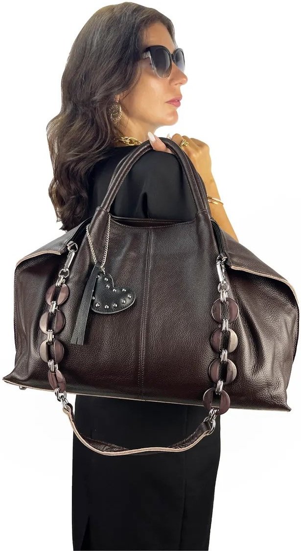 Сумка кросс-боди VivaRosa натуральная кожа коричневый купить,NaN