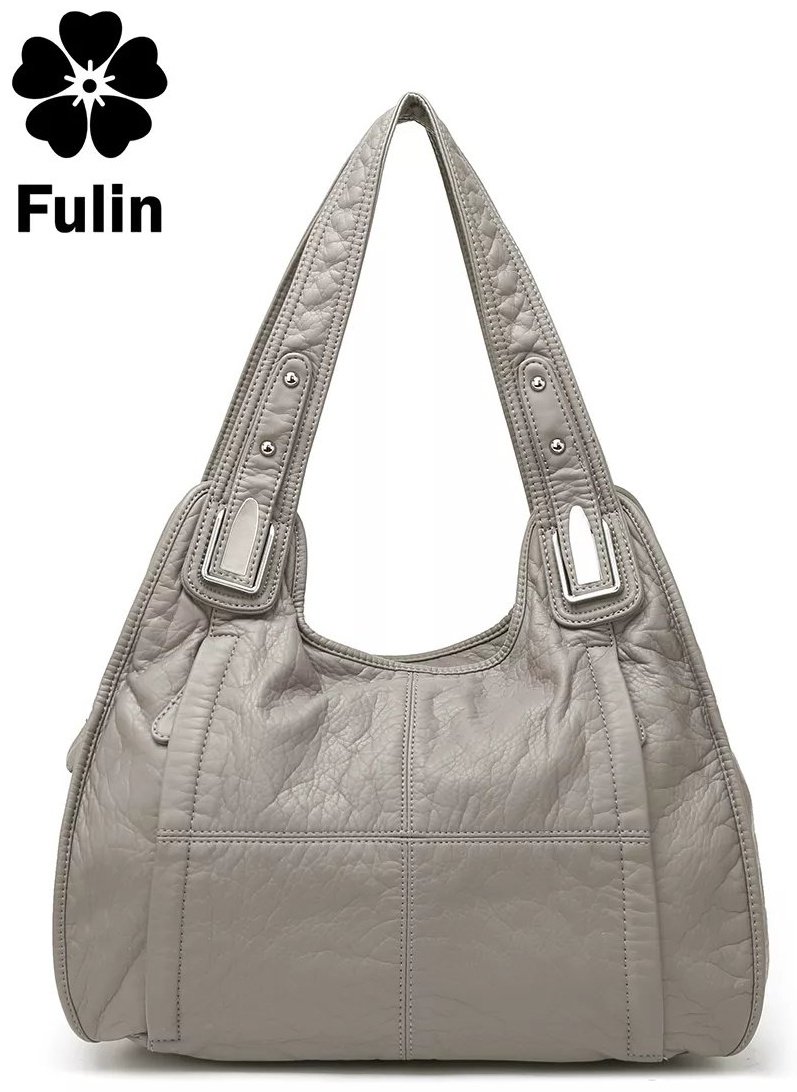 Мини-сумка FULIN экокожа серый купить,NaN