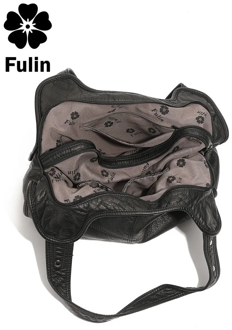Мини-сумка FULIN экокожа черный купить,NaN