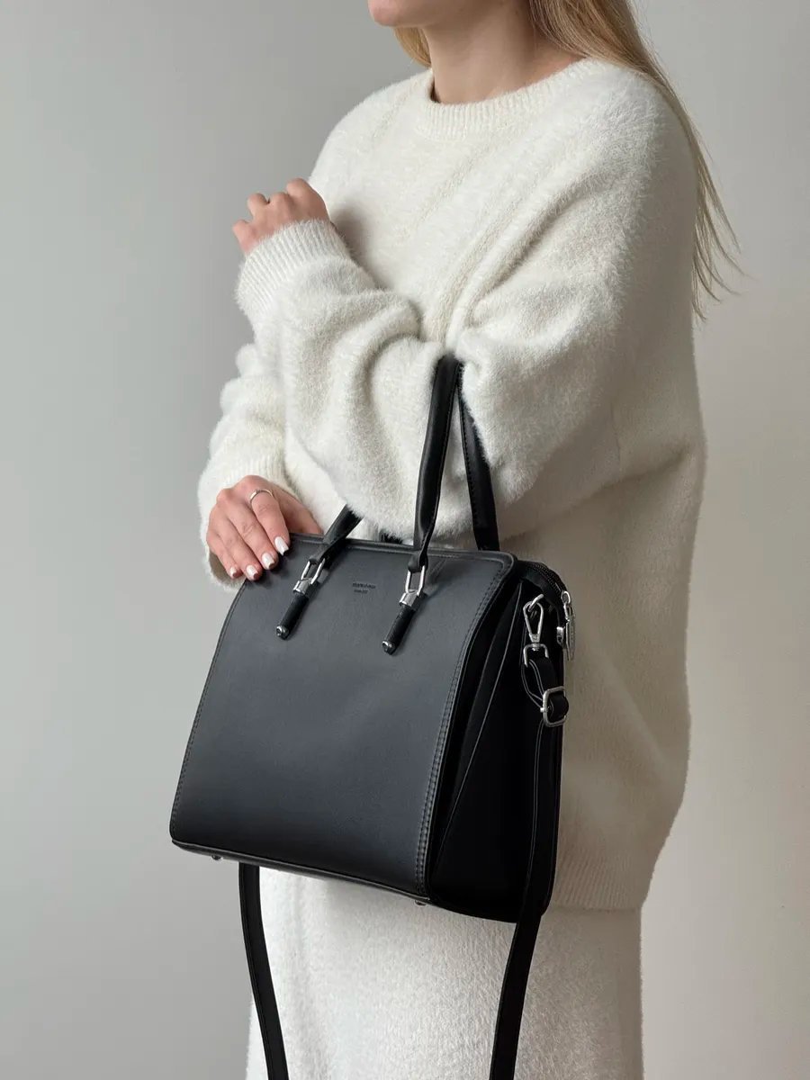 Сумка тоут VIbags искусственная кожа черный купить,NaN