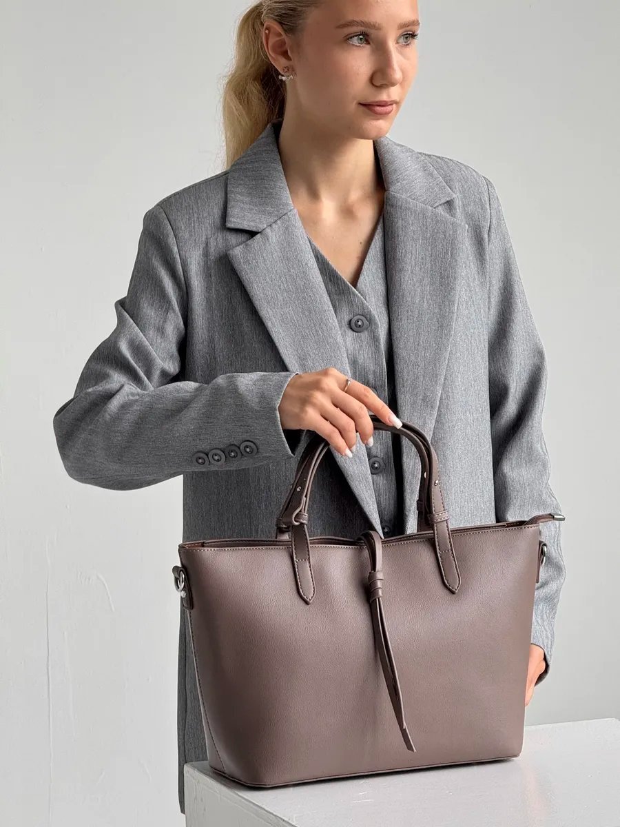 Сумка тоут VIbags искусственная кожа бежевый купить,NaN