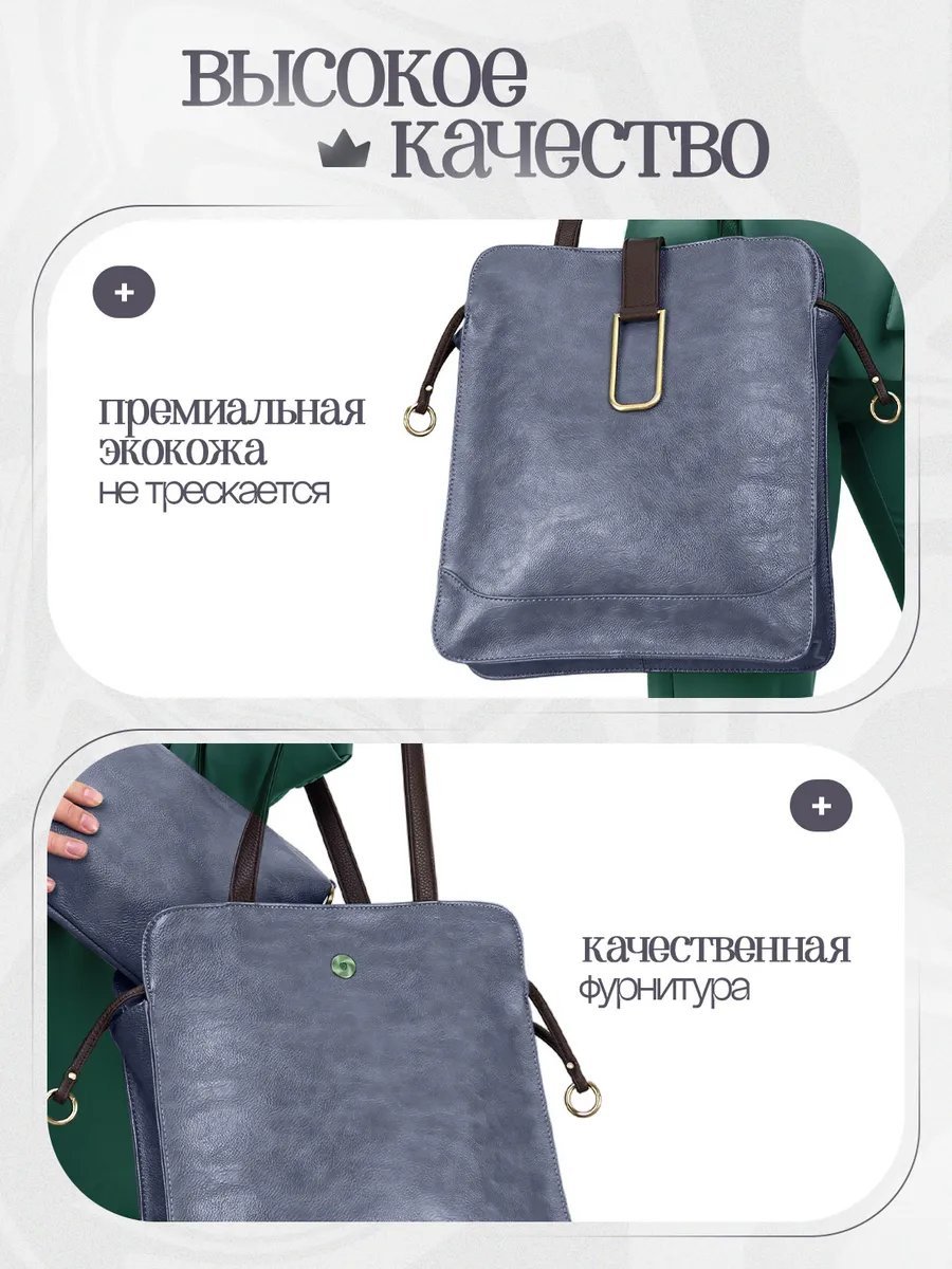 Сумка кросс-боди Chuffed экокожа голубой купить,NaN
