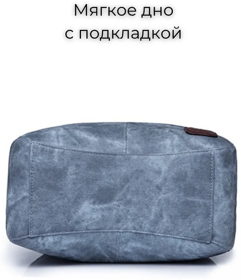 Сумка шоппер HINTS OF WHITE экокожа синий купить,NaN