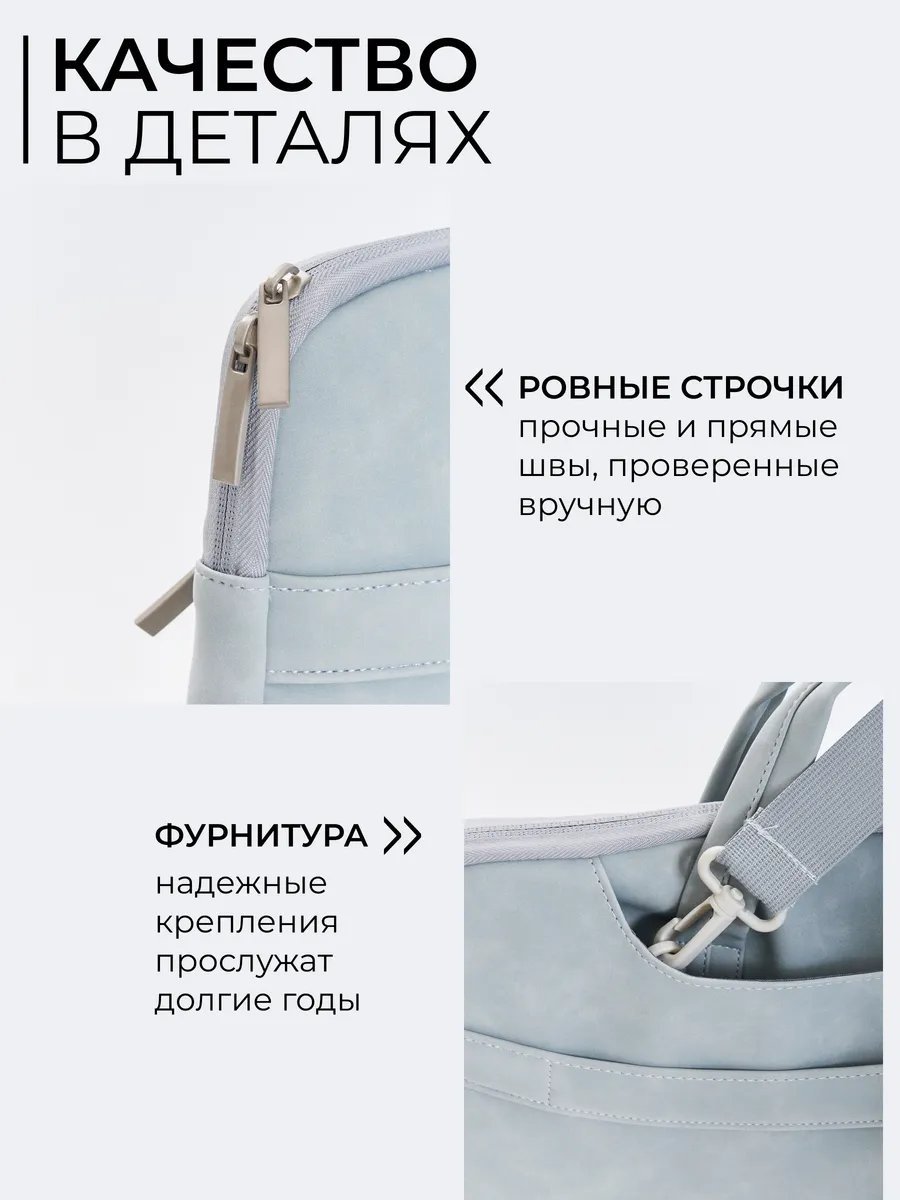 Мини-сумка UNITED BAGS экокожа голубой купить,NaN