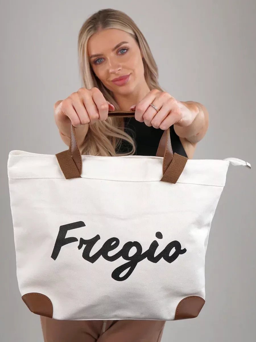Сумка шоппер Fregio текстиль коричневый купить,NaN