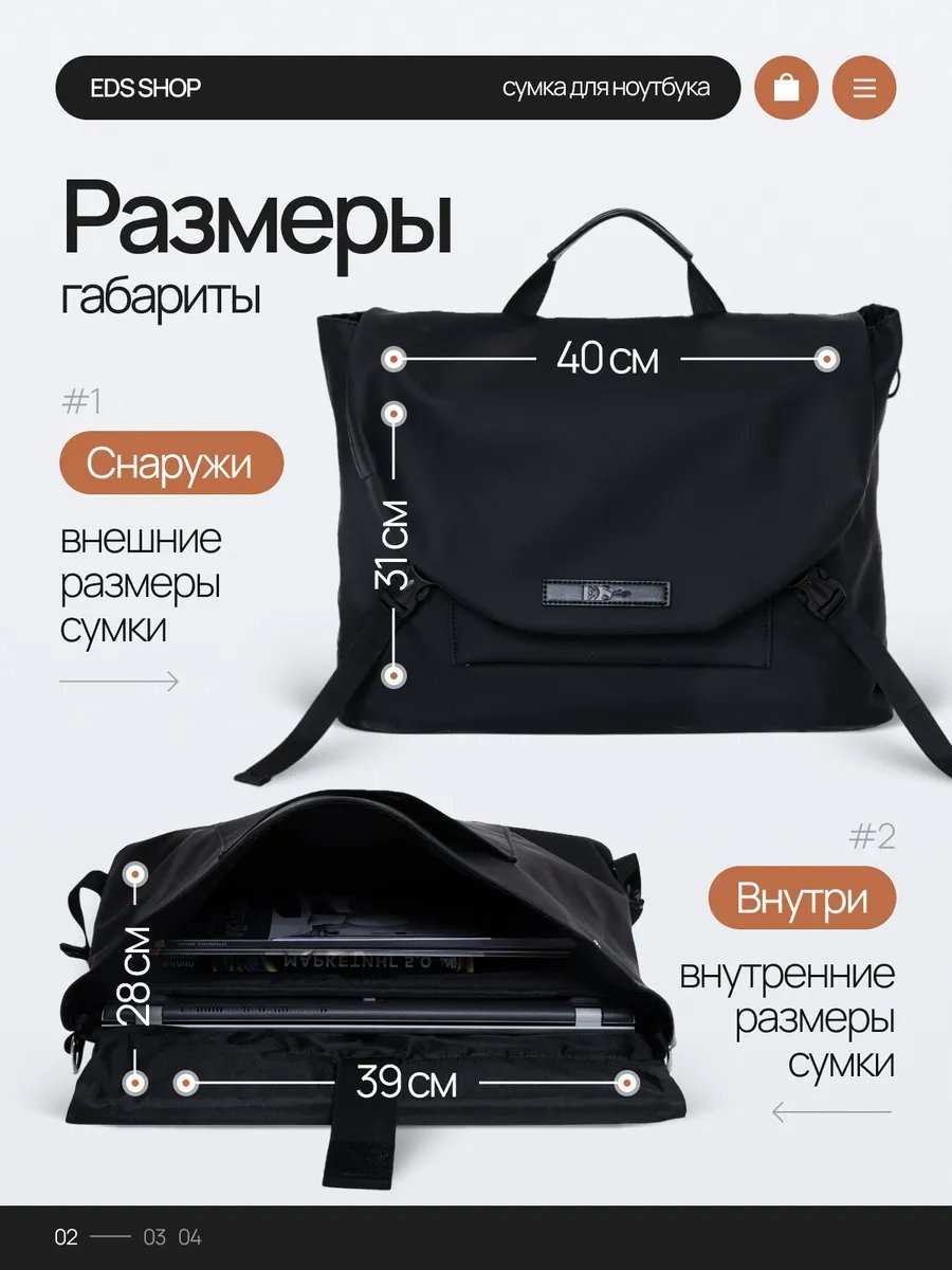 Мини-сумка EDSSHOP оксфорд черный купить,NaN
