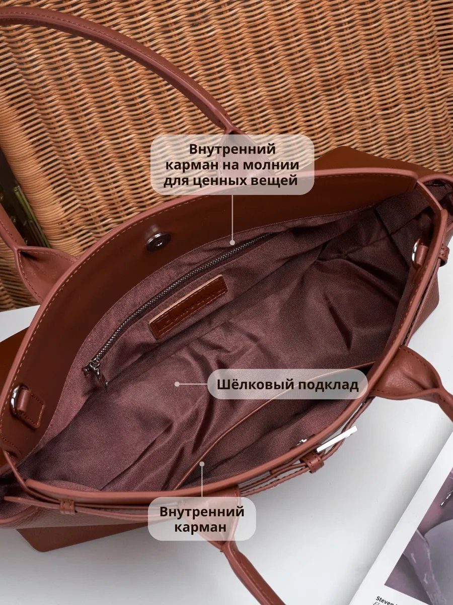 Мини-сумка MONTECLARE натуральная кожа коричневый купить,NaN