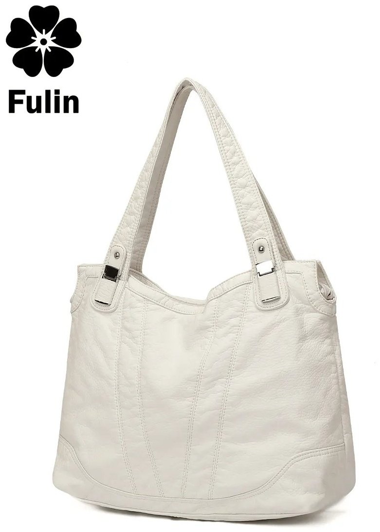 Сумка шоппер FULIN экокожа белый купить,NaN