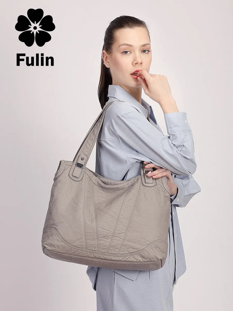 Сумка шоппер FULIN экокожа серый купить,NaN