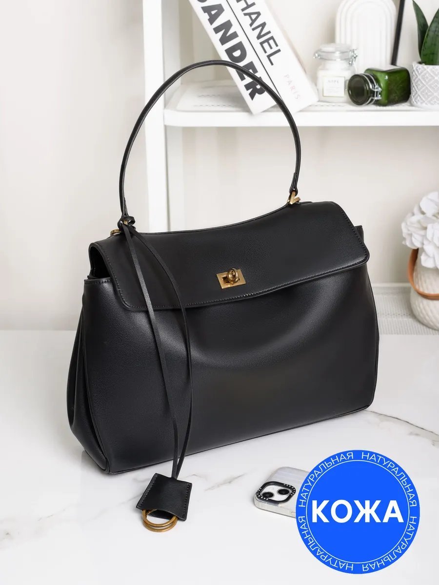 Сумка тоут WIFEORE натуральная кожа черный купить,NaN