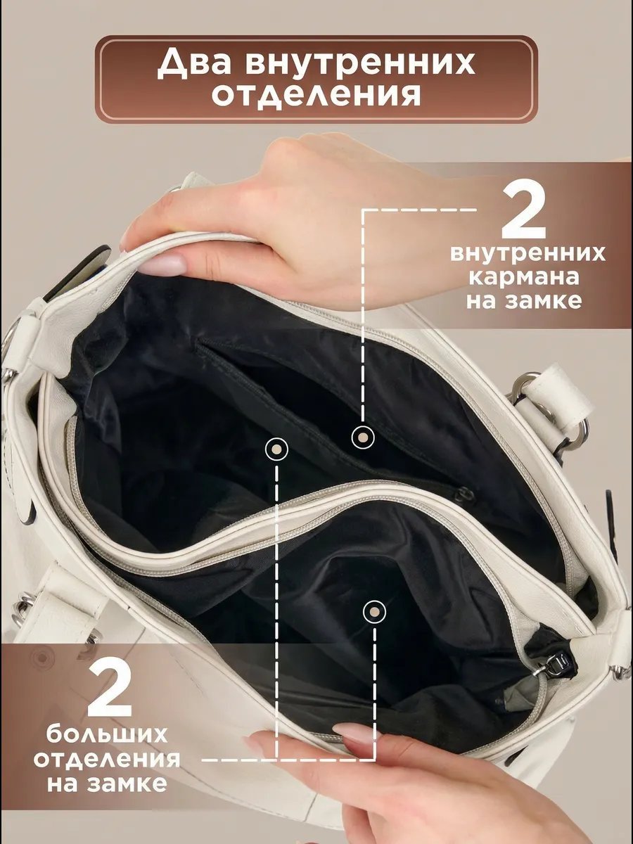 Сумка шоппер CORTICO натуральная кожа бежевый купить,NaN