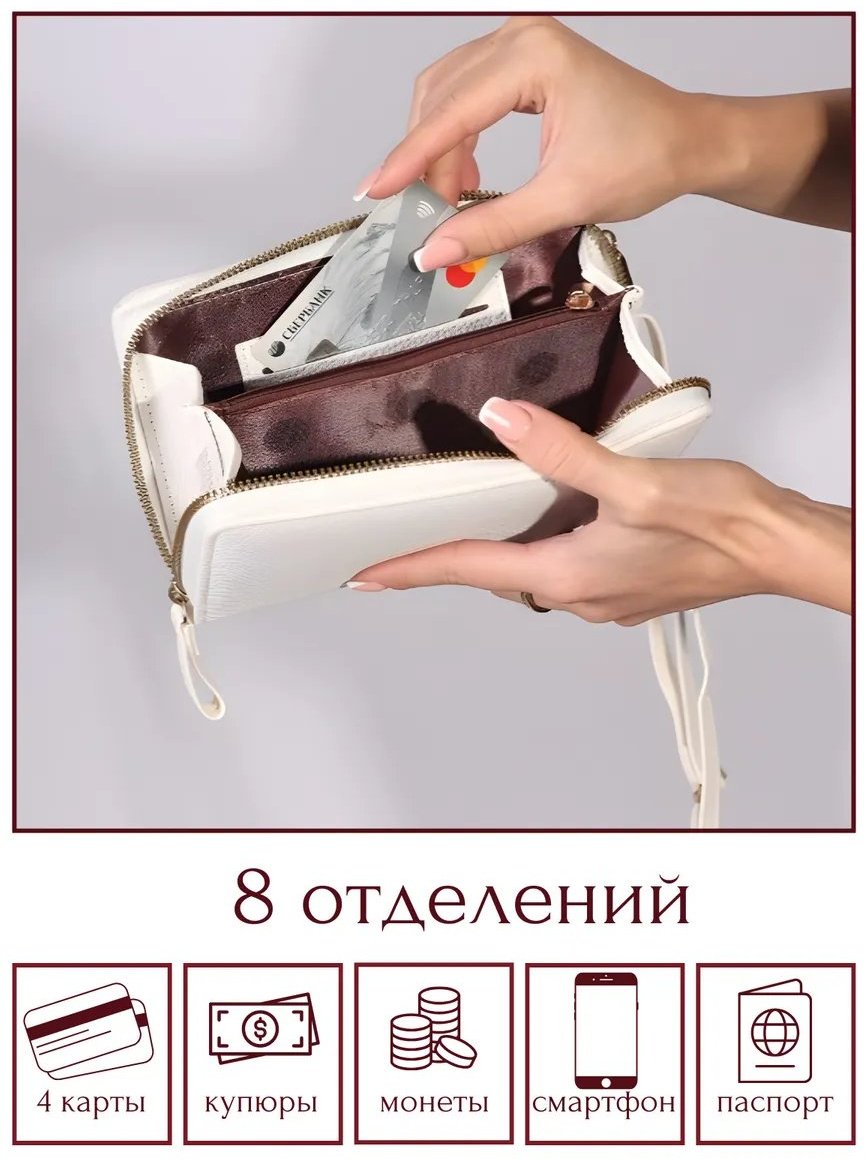 Сумка кросс-боди экокожа белый купить,NaN
