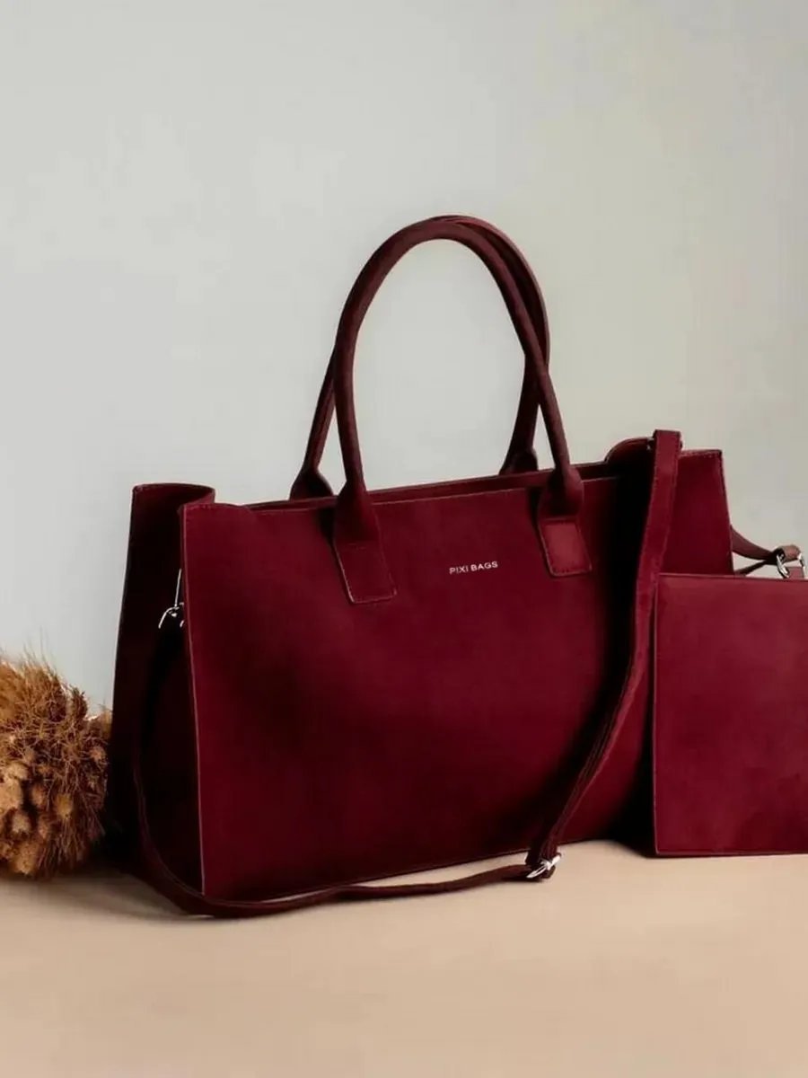 Сумка шоппер PIXI BAGS экокожа красный купить,NaN