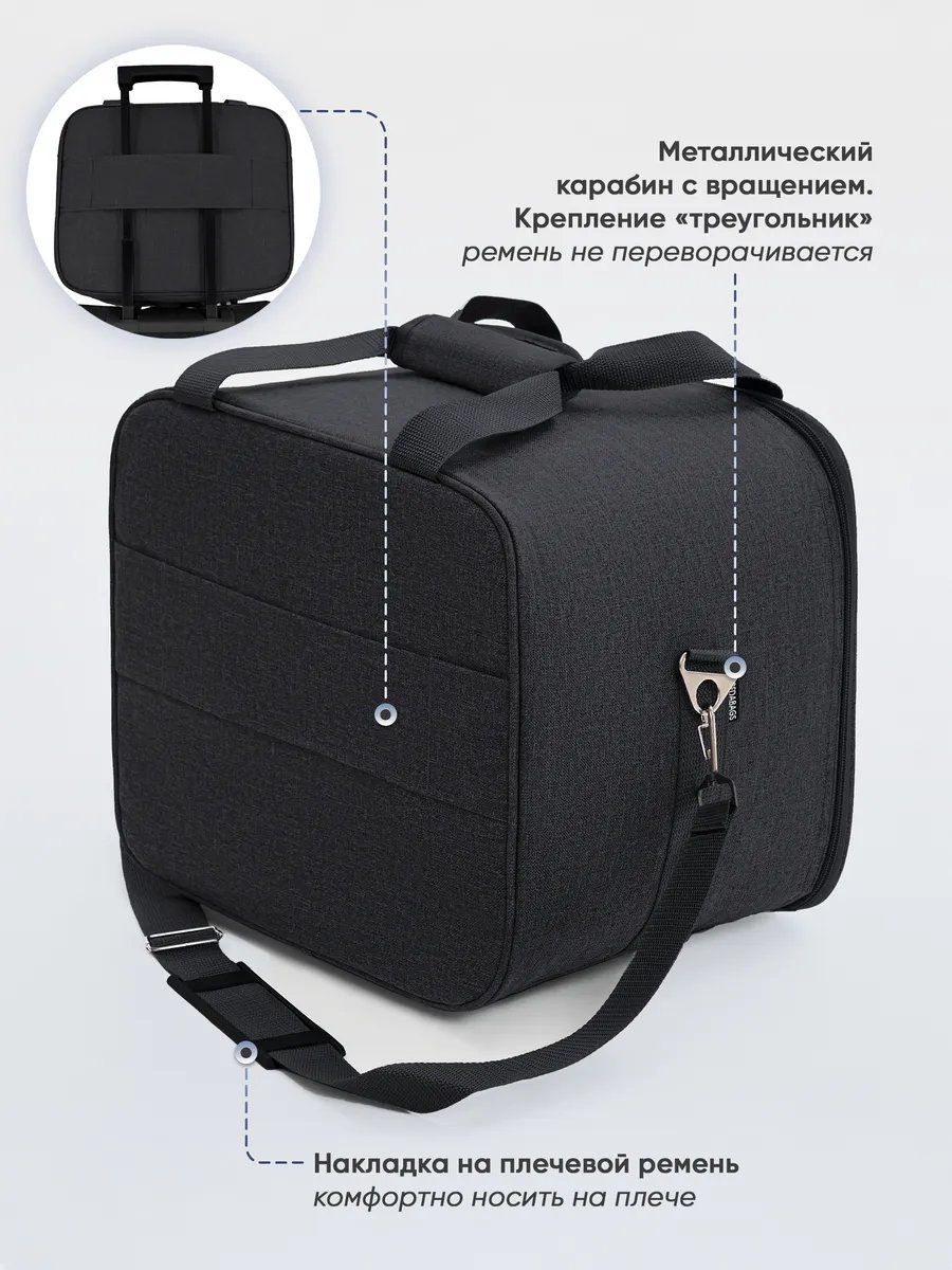 Мини-сумка Pobedabags полиэстер черный купить,NaN