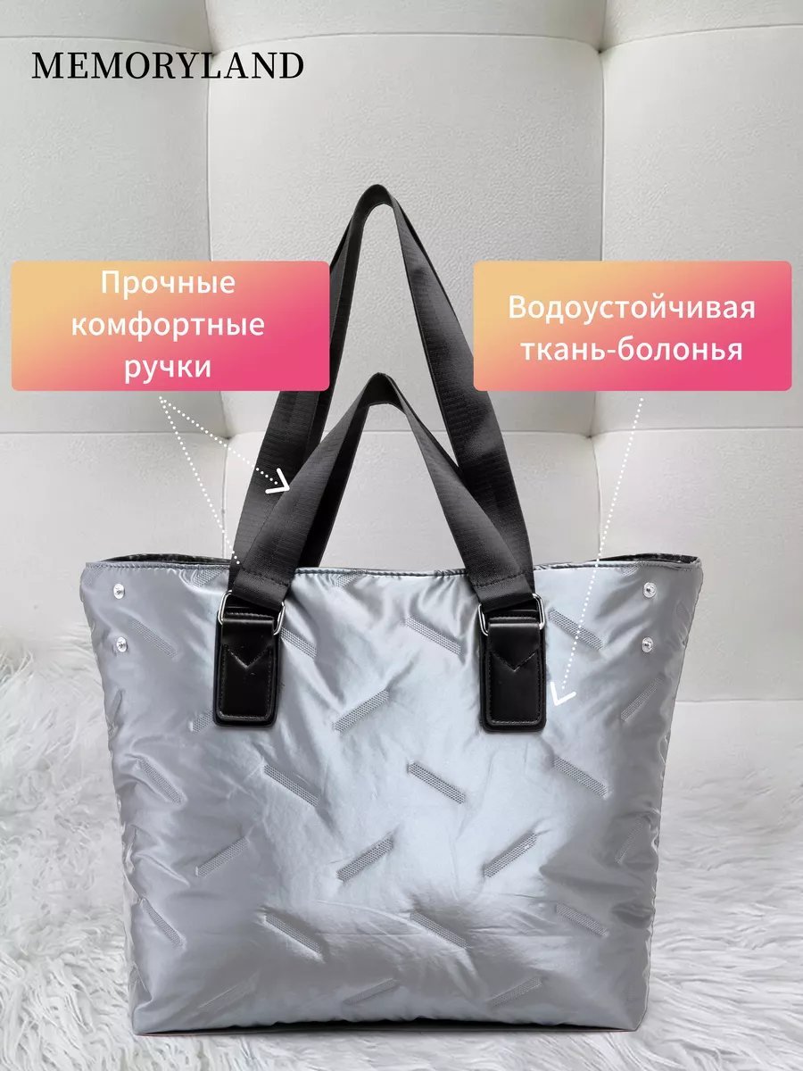 Мини-сумка MEMORYLAND плащевка серый купить,NaN