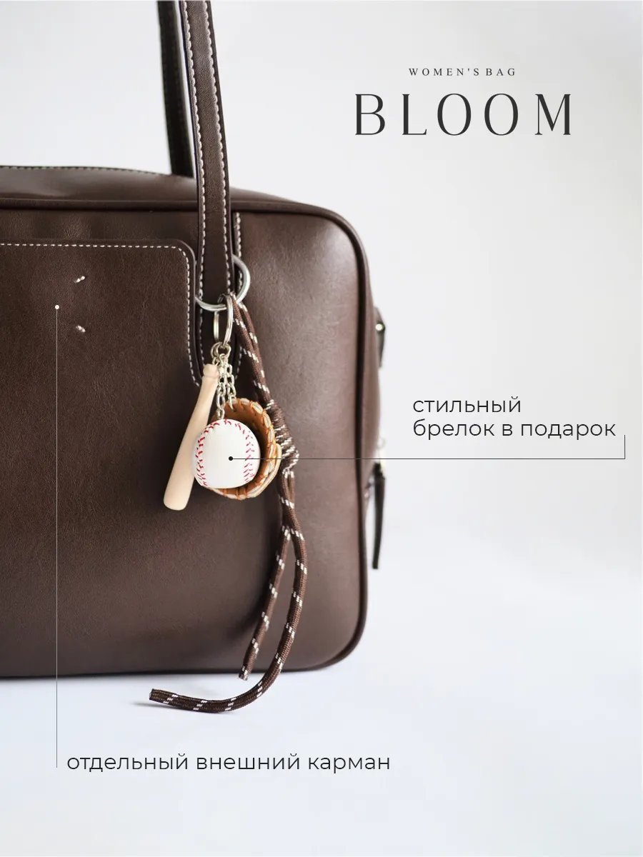 Сумка тоут Bloom of Life экокожа коричневый купить,NaN