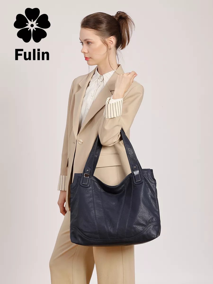 Сумка шоппер FULIN экокожа синий
