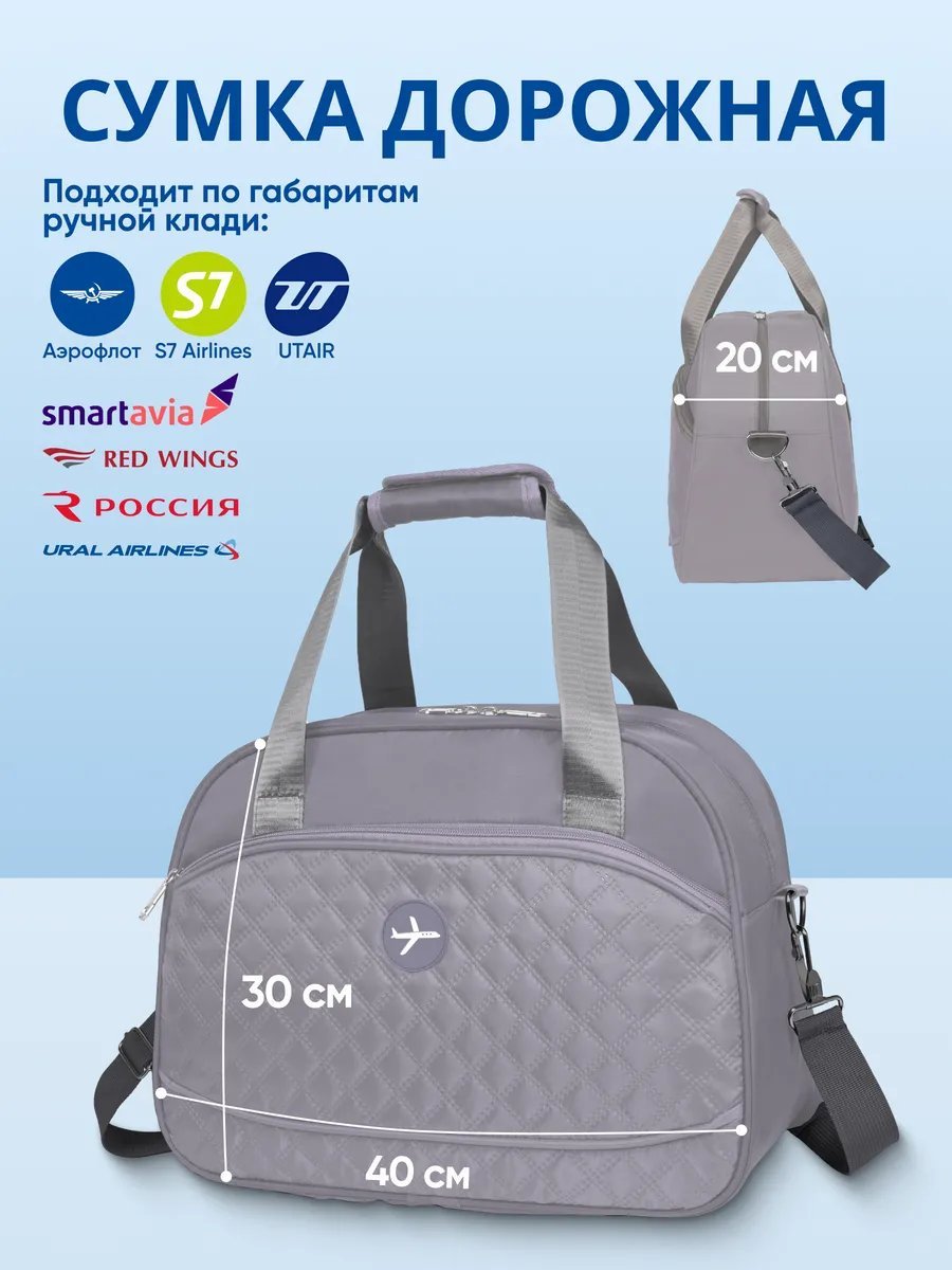 Мини-сумка JOURNEY полиэстер серый