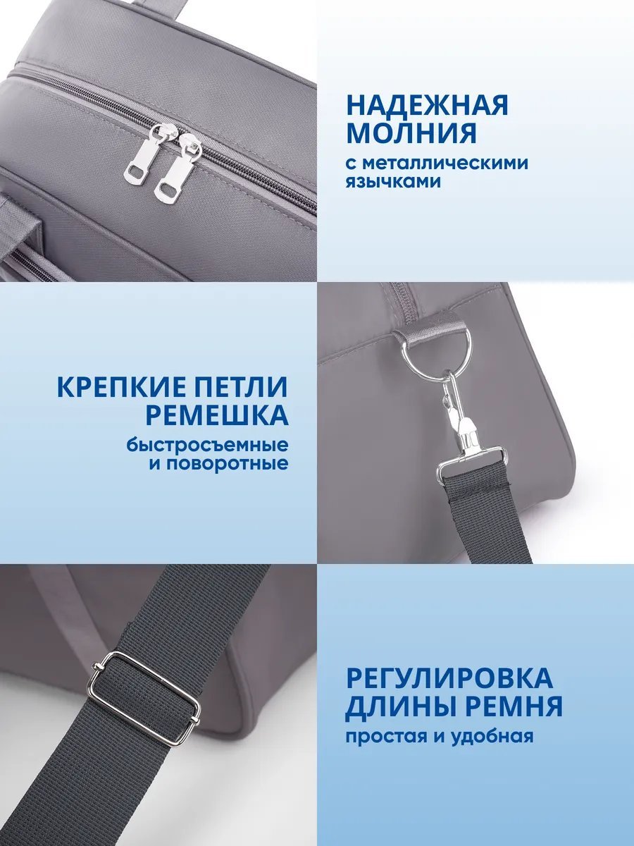 Мини-сумка JOURNEY полиэстер серый