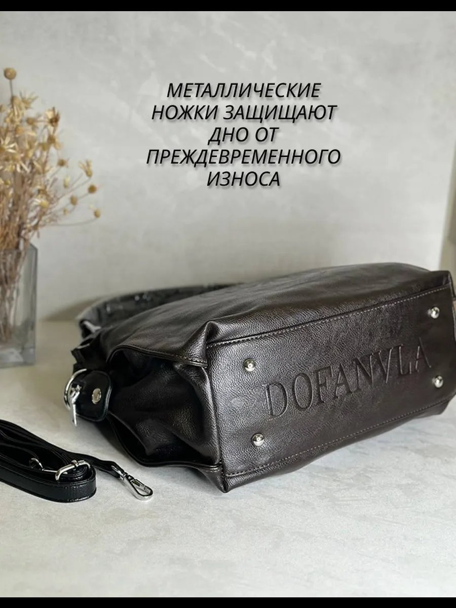 Мини-сумка Nasib экокожа коричневый