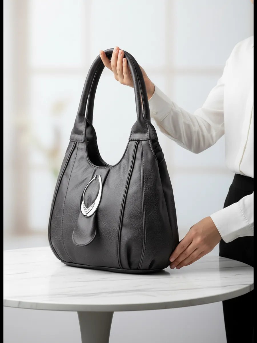 Сумка шоппер ICONIC BAGS искусственная кожа серый купить,NaN