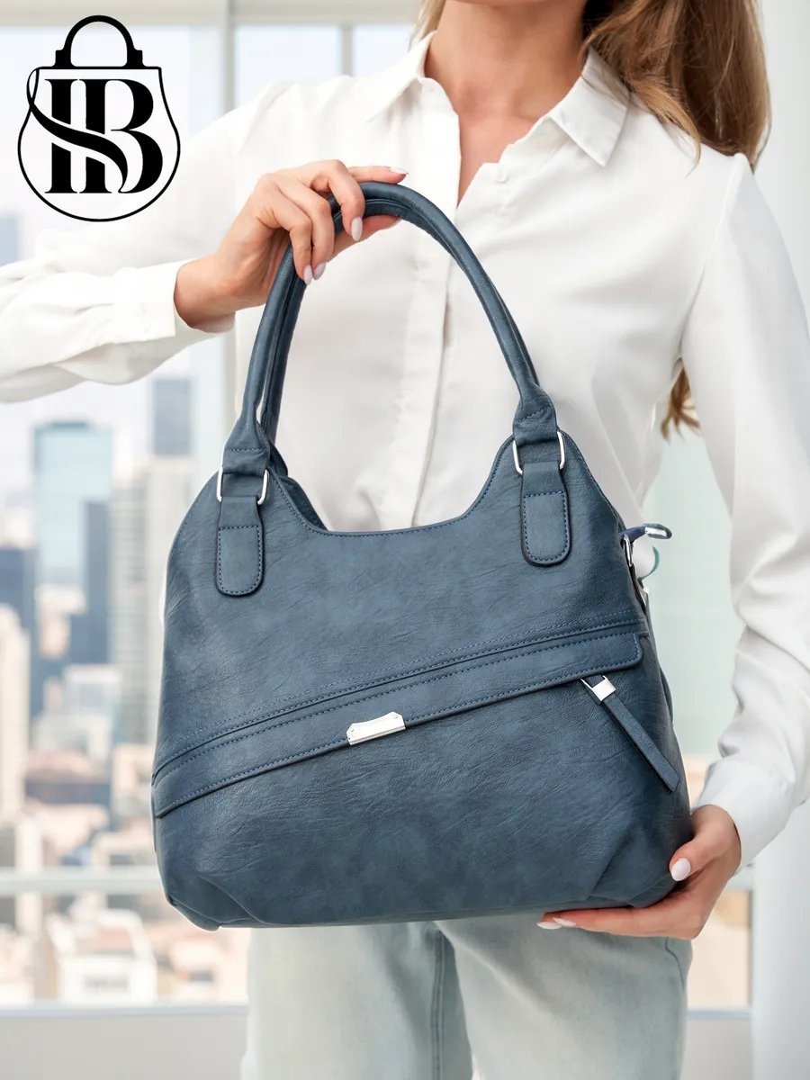 Сумка шоппер ICONIC BAGS искусственная кожа синий