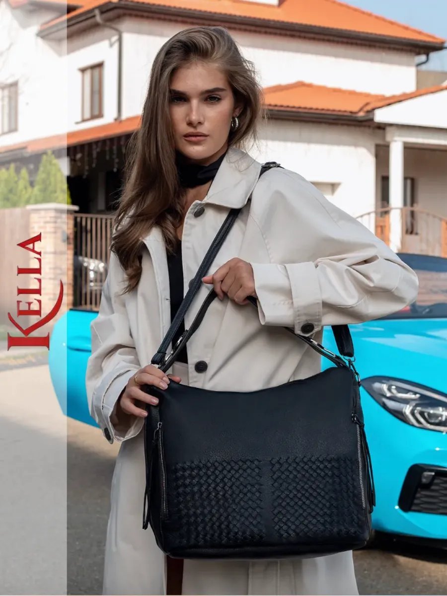 Сумка кросс-боди Kella экокожа черный купить,NaN