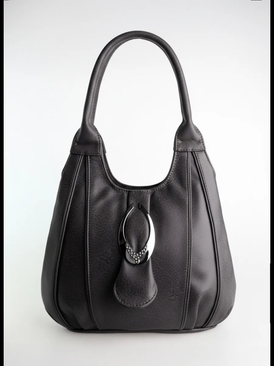 Сумка шоппер ICONIC BAGS искусственная кожа серый купить,NaN